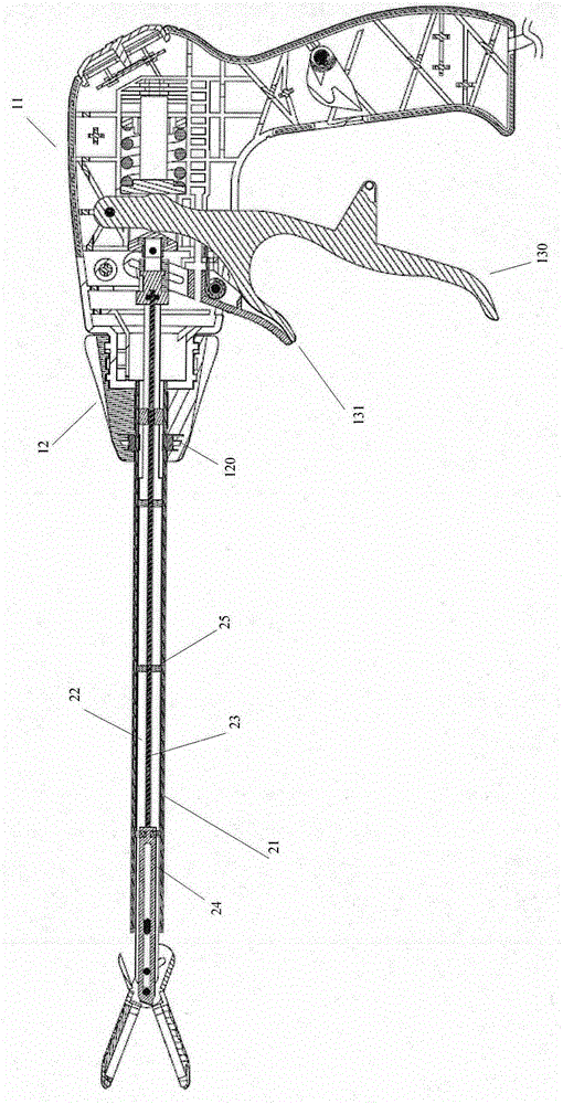 High-frequency electric surgical operating instrument and driving device thereof
