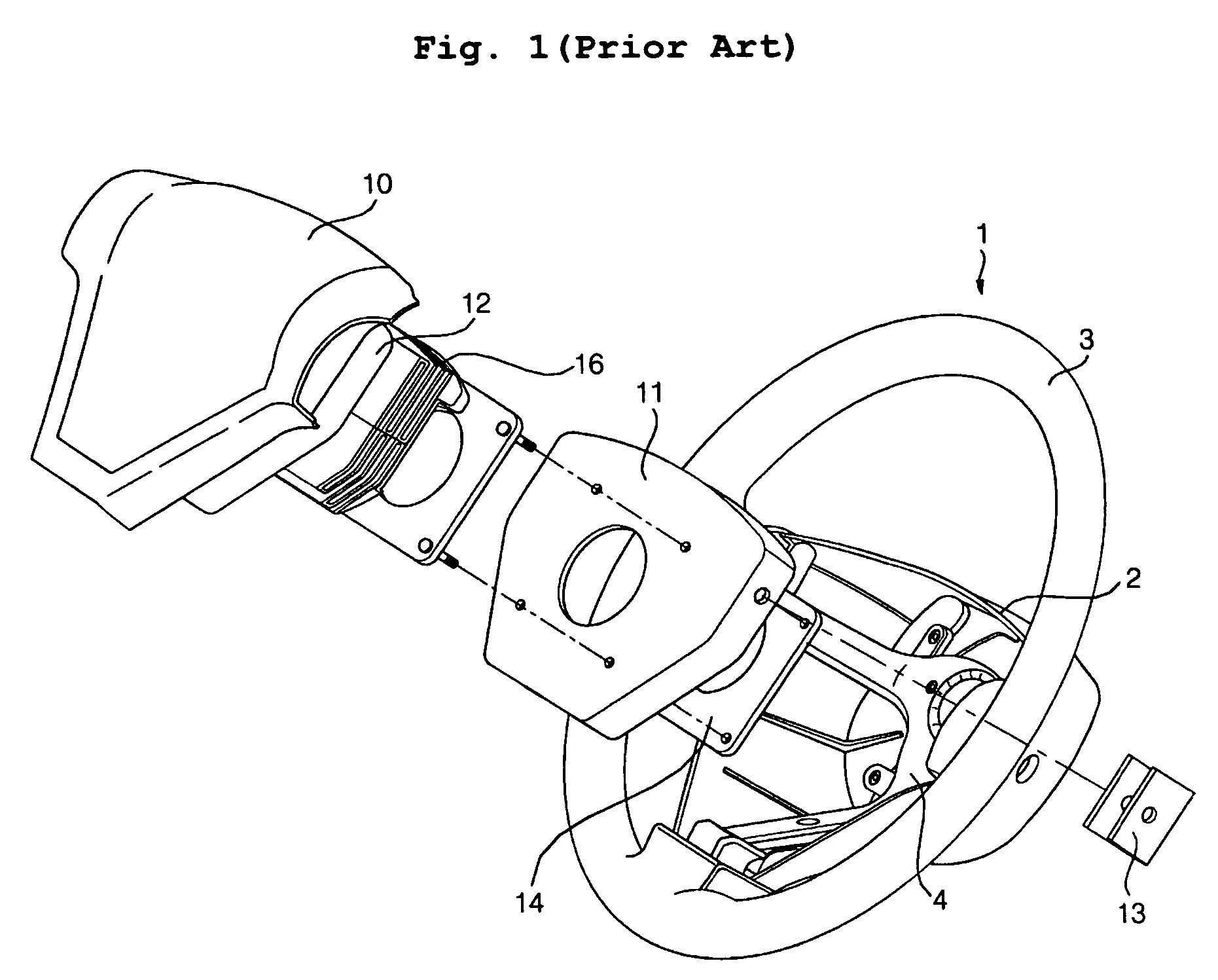 Assembly structure of airbag case