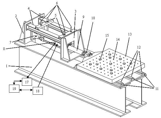 SDOF (single degree of freedom) vibrating table testing device