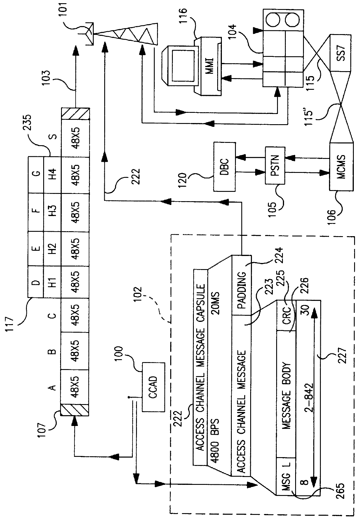 Method for transmitting voice or data in a wireless network depending on billing account status