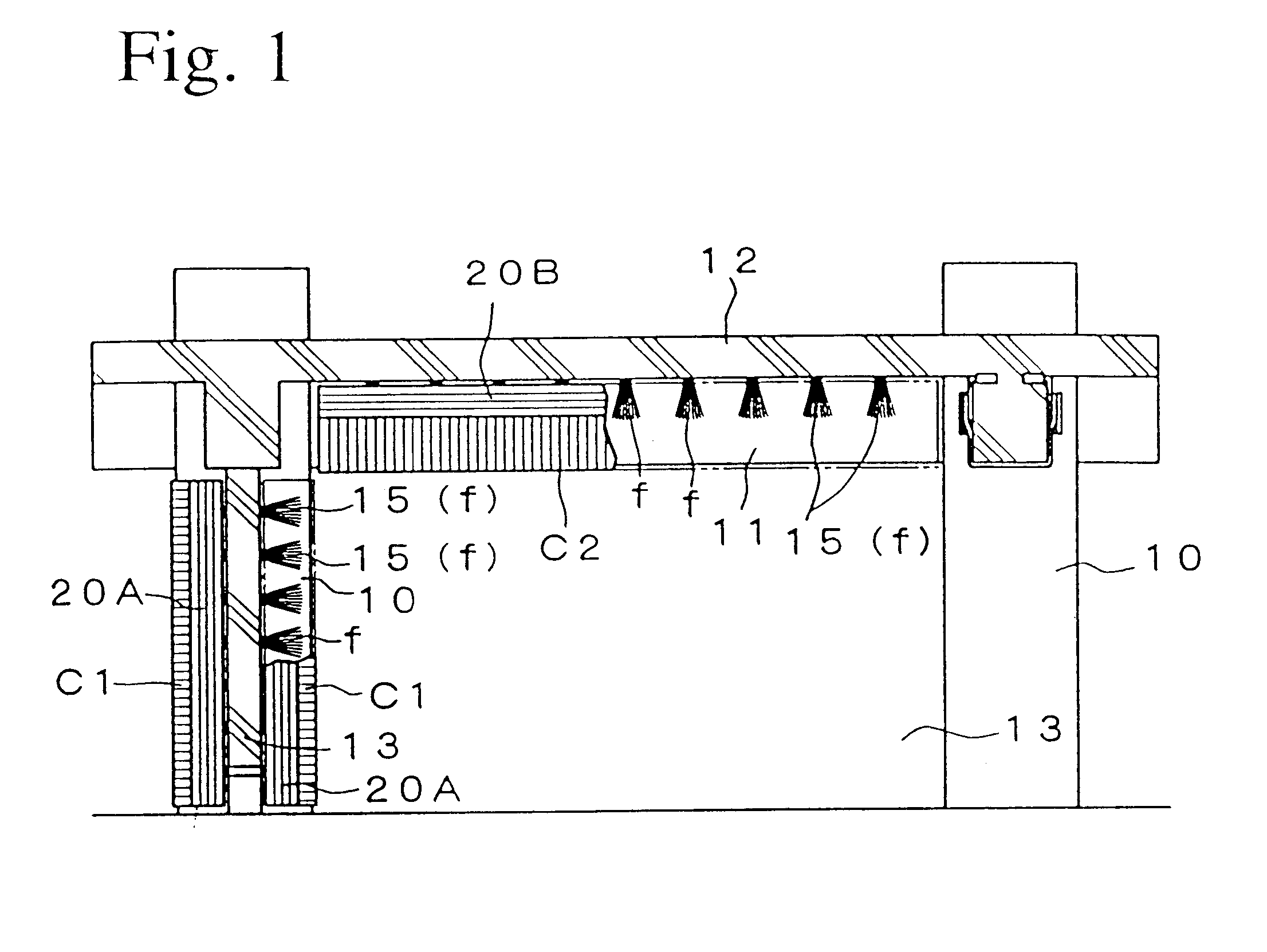 Structure for reinforcing concrete member and reinforcing method