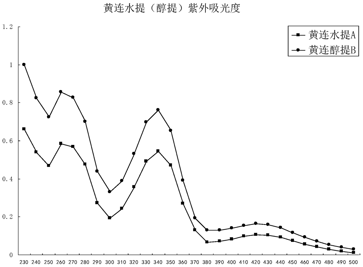 A method for extracting active ingredients from Coptidis rhizome and application of the extract