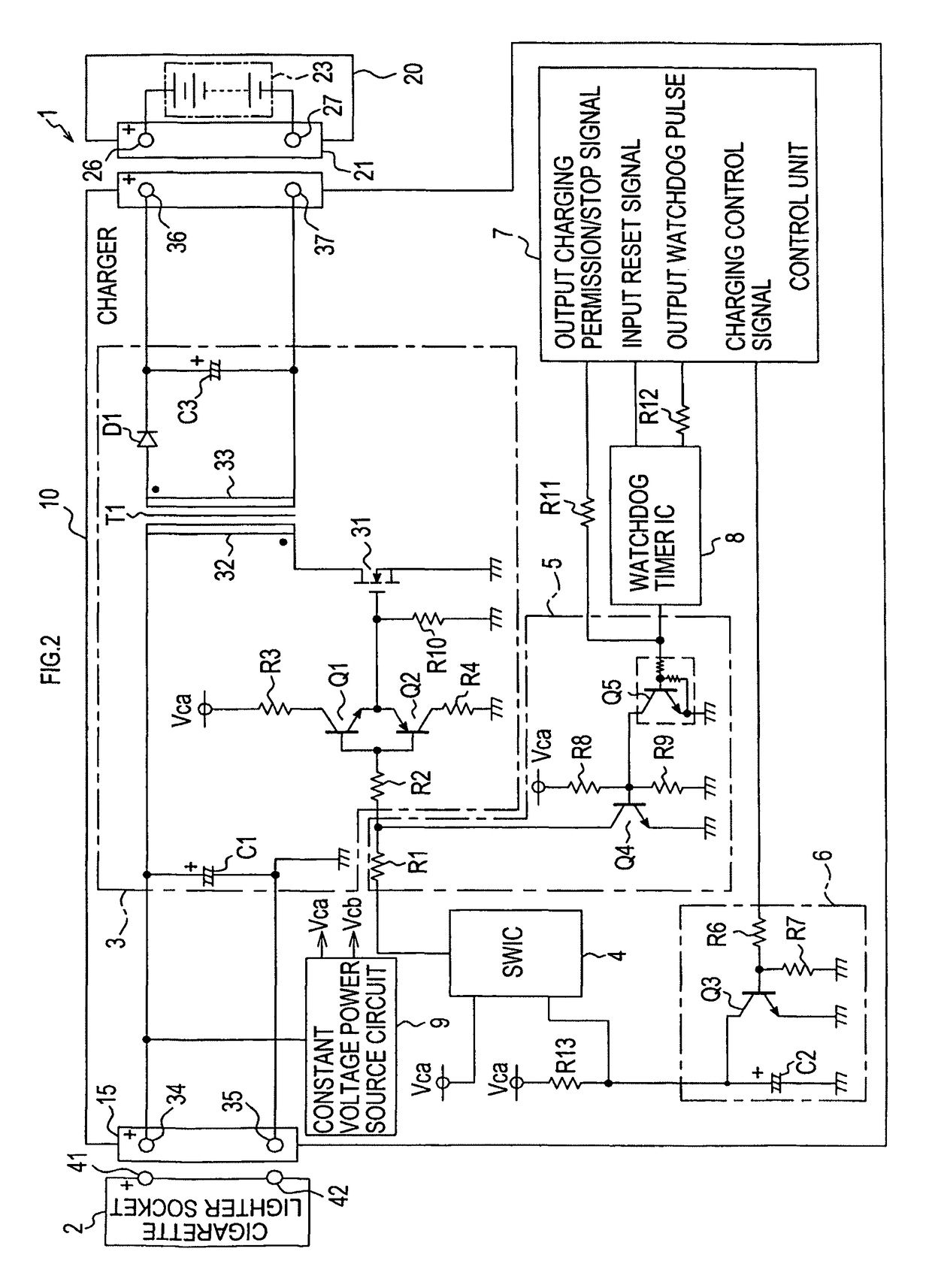 Charging system including a battery pack that outputs a stop request signal and a charging apparatus that stops power conversion in receipt of the stop request signal