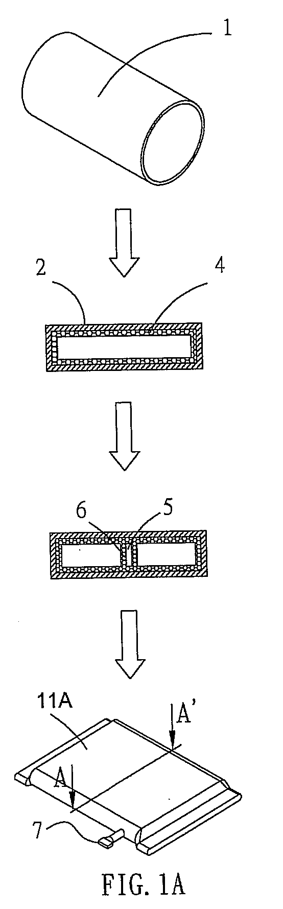 Dissipation module,flat heat column thereof and manufacturing method for flat heat column