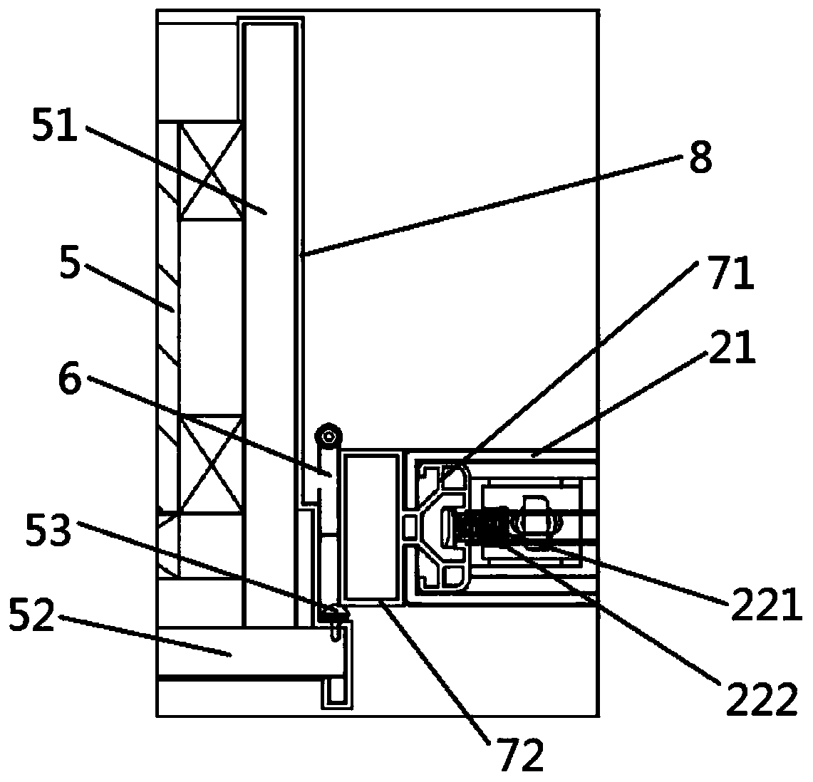 Mounting structure of fabricated movable frame type separation wall