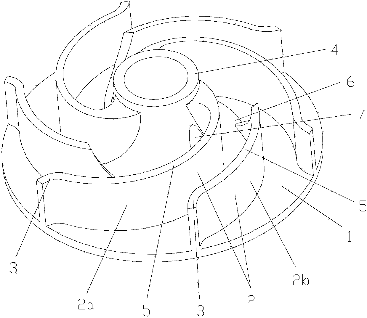 Epicycloid centrifugal pump impeller