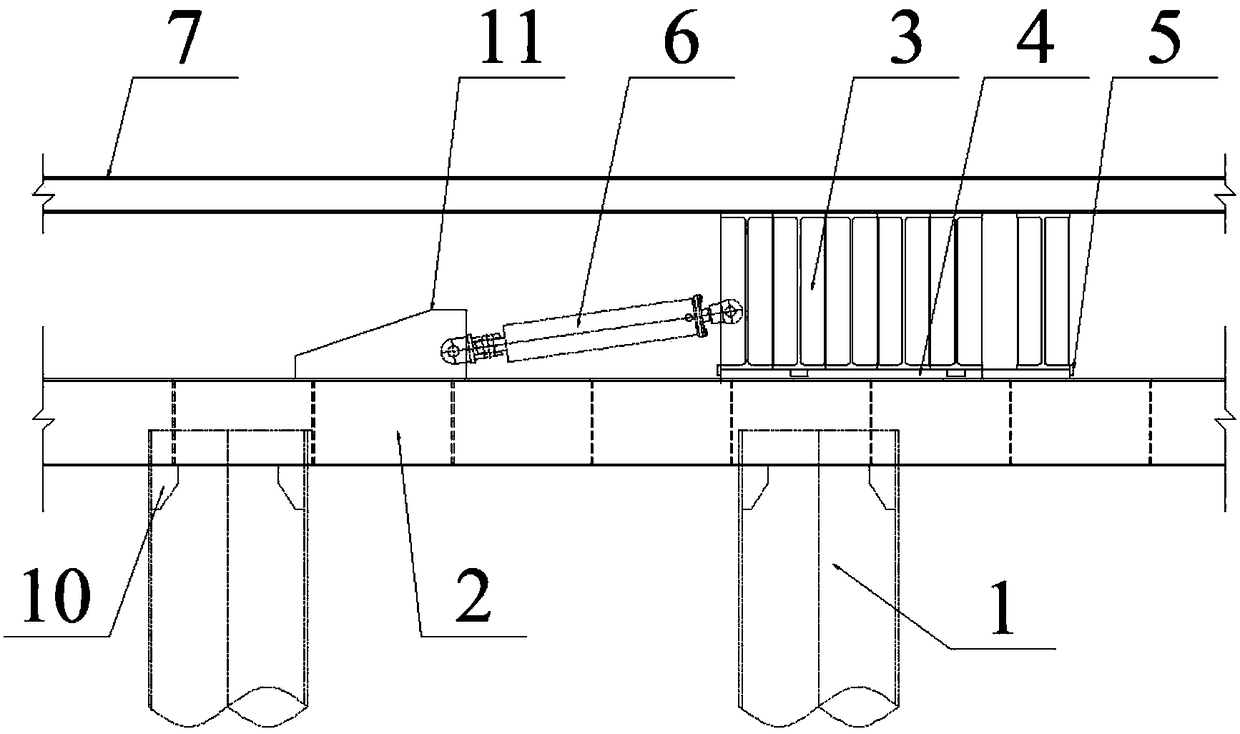 A construction method for pile driving based on jacking and driving platform