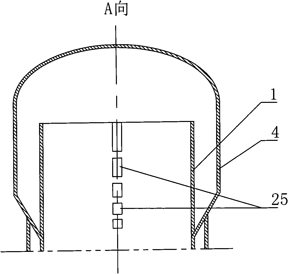 Combined type polyester reaction tower