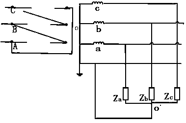 A detection method for open circuit fault of dyn11 type distribution transformer winding connection joint