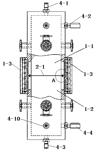 Explosive test device of combustible gas with concentration gradient and using method