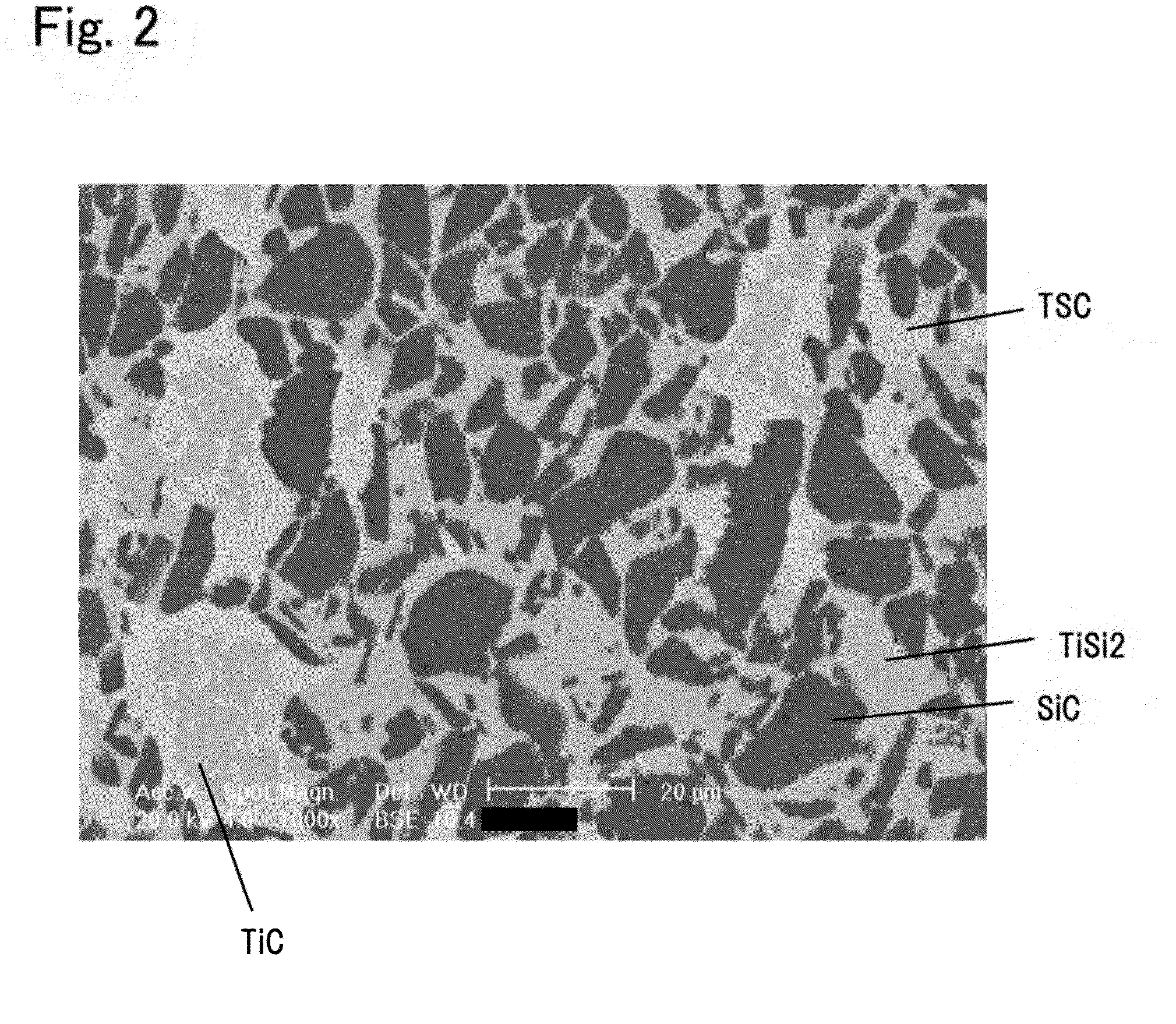 Dense composite material, method for producing the same, and component for semiconductor production equipment