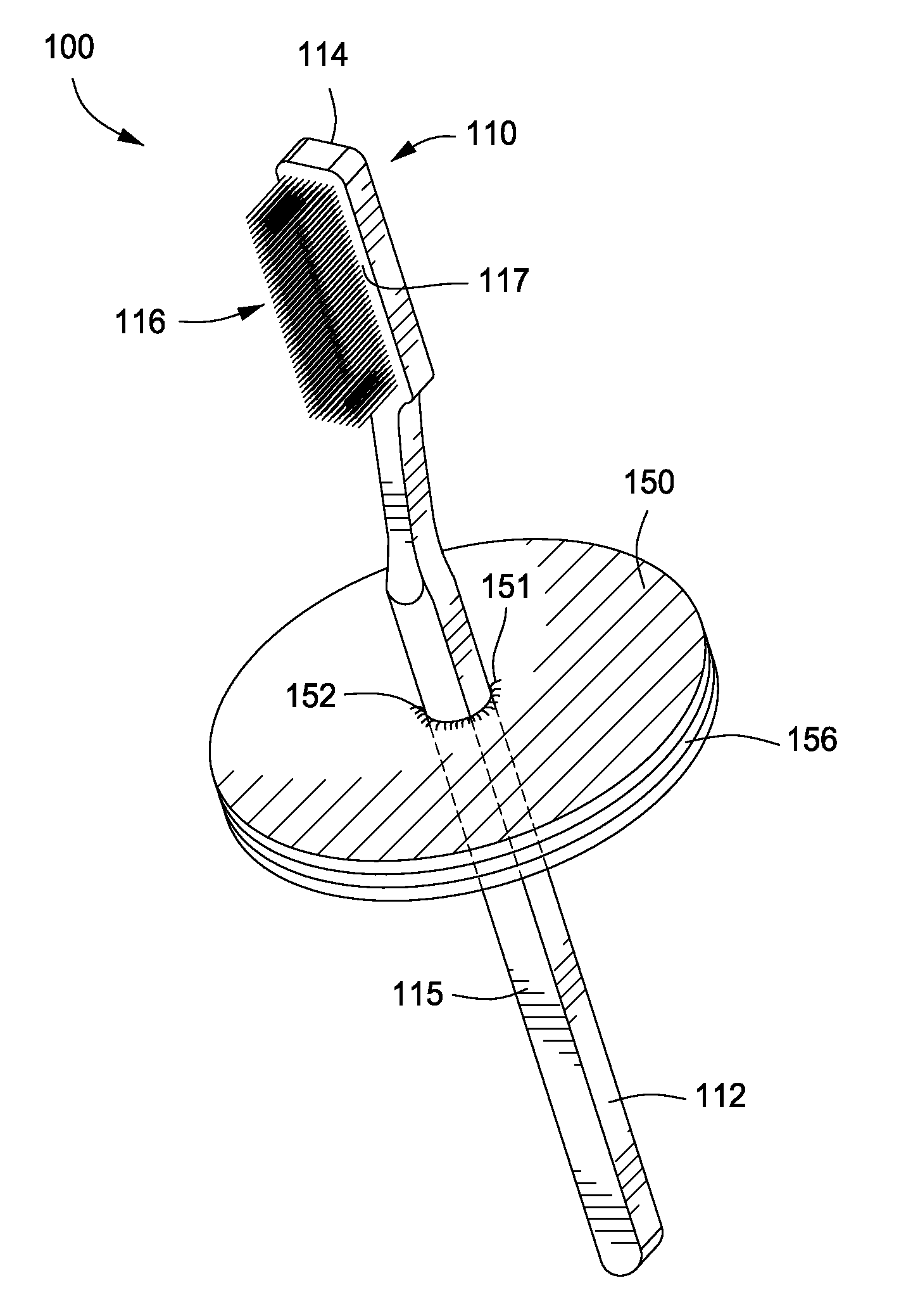 Toothbrush Having Removable Absorbent Pad