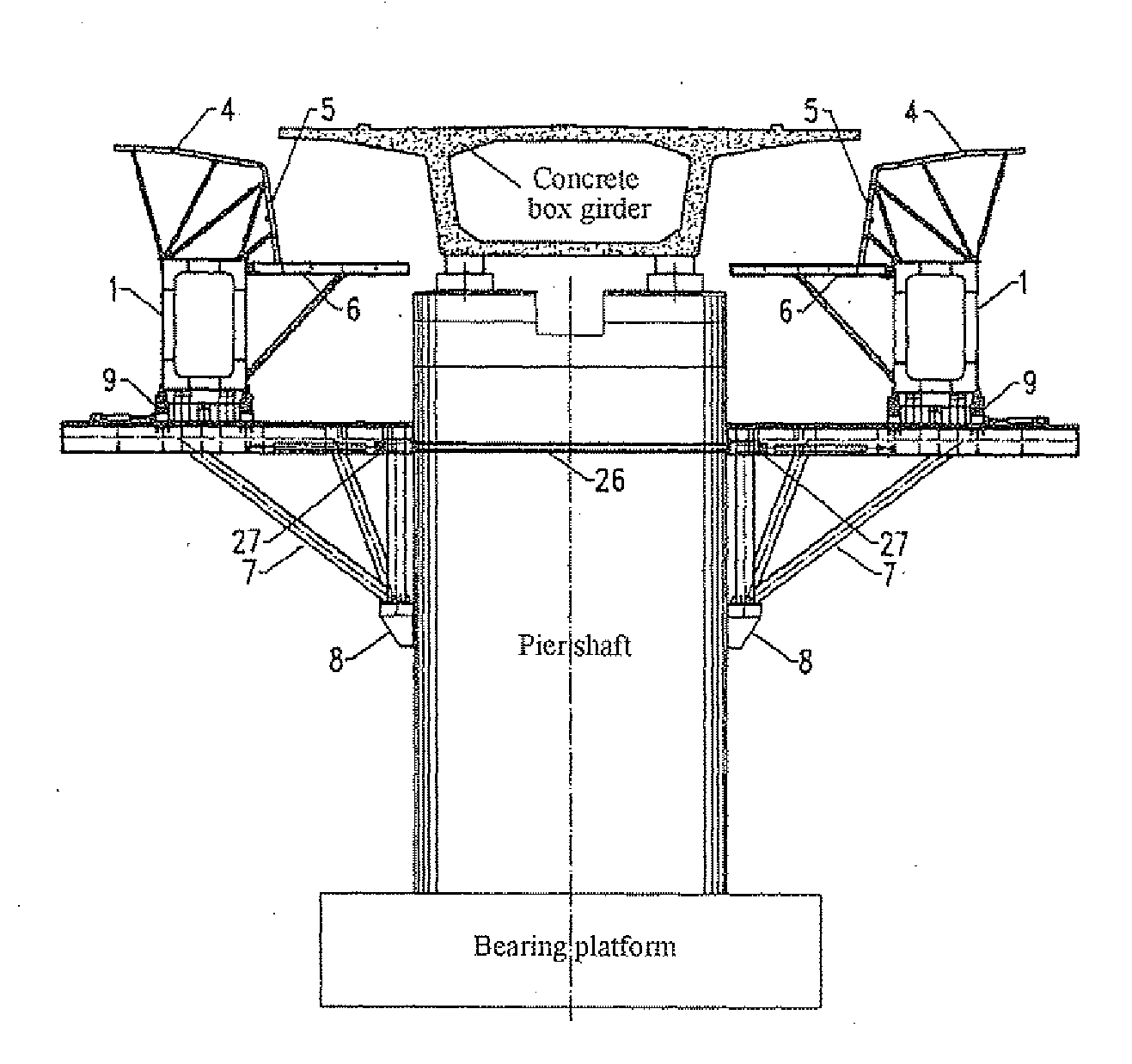 Upper-bearing typed movable formwork