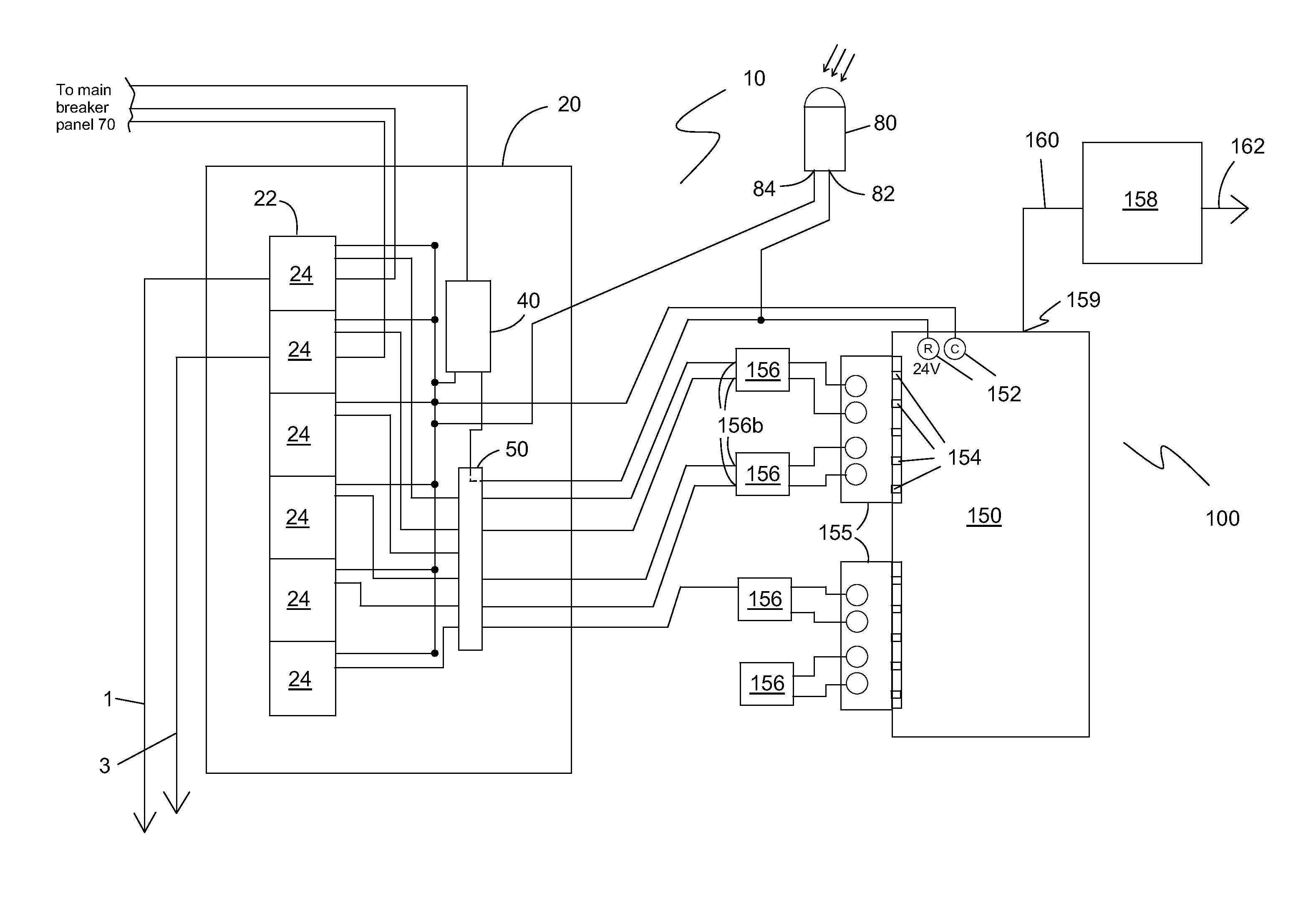 Power control panel, system and method