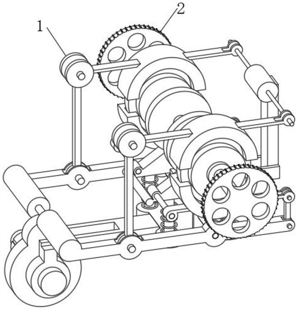 Continuous pushing and guiding type symmetrical chuck device