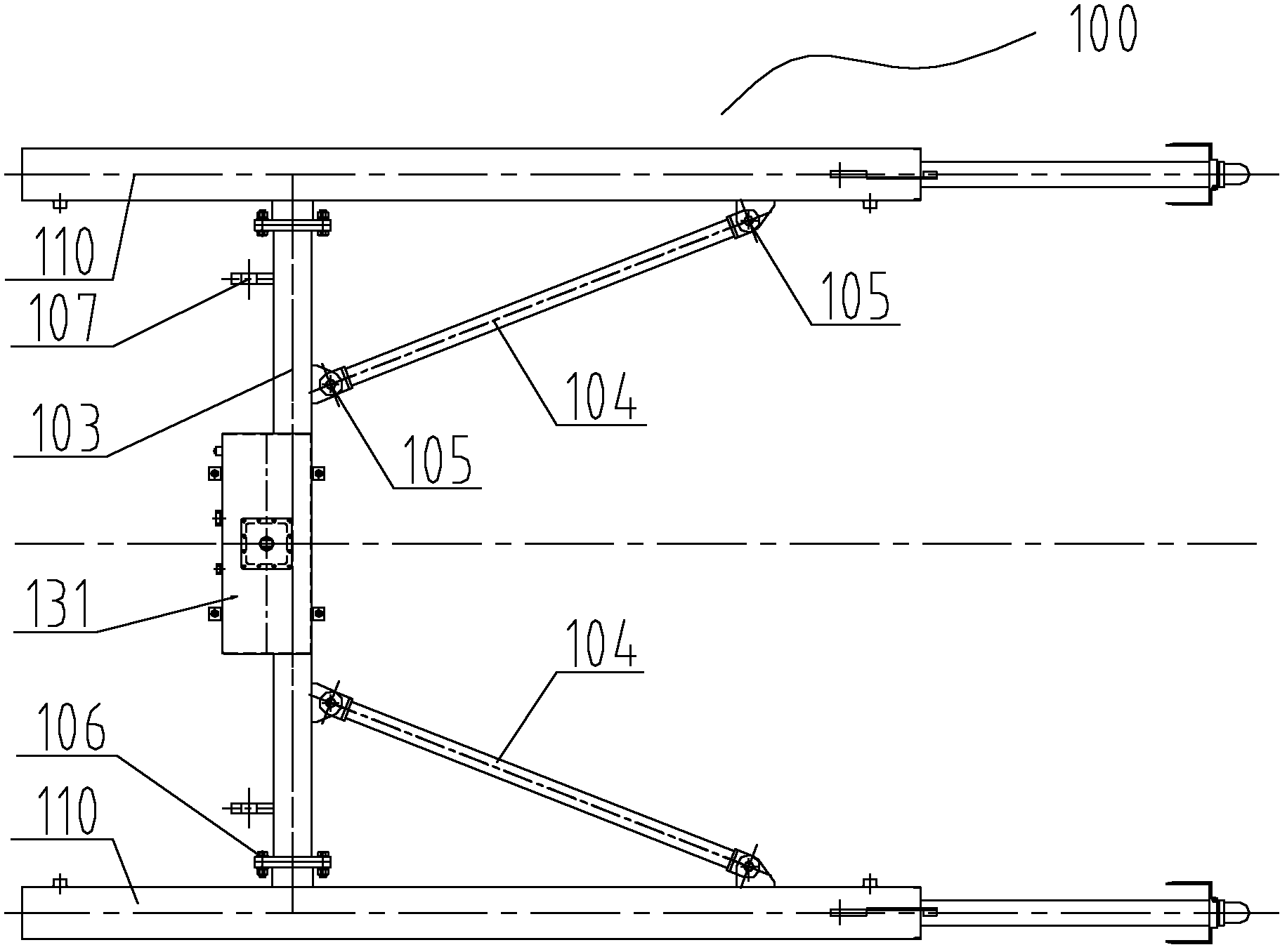 Movable-arm tower crane