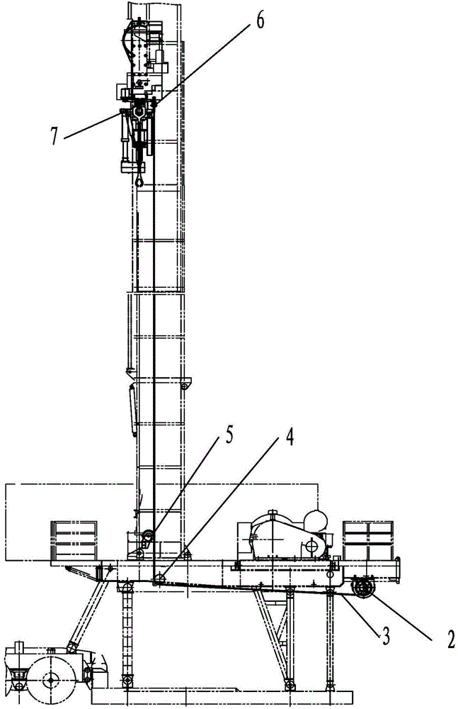 Pressure device of petroleum drilling machine