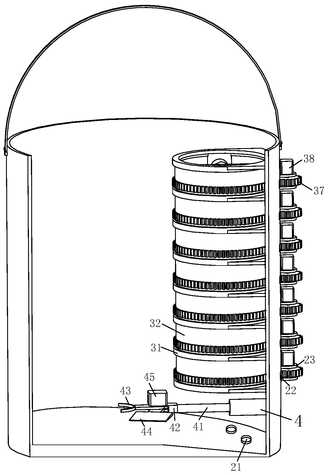 An intelligent dehydration plastic bucket for clothing