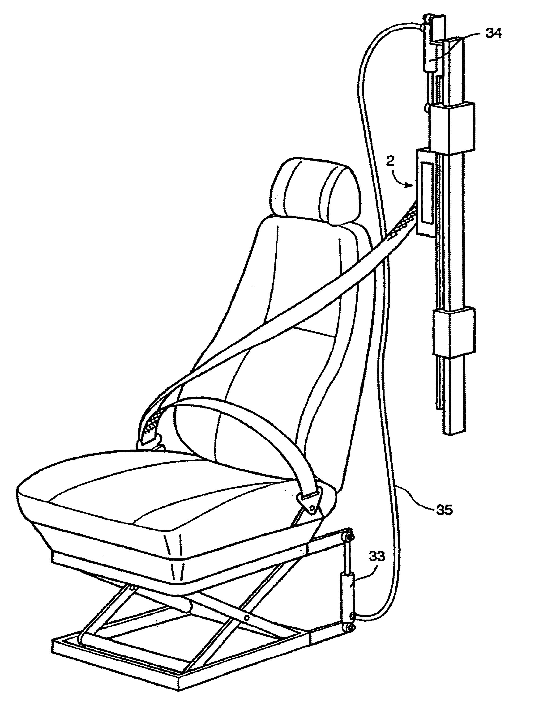 Arrangement and method for height adjustment of the upper attachment point of a safety belt