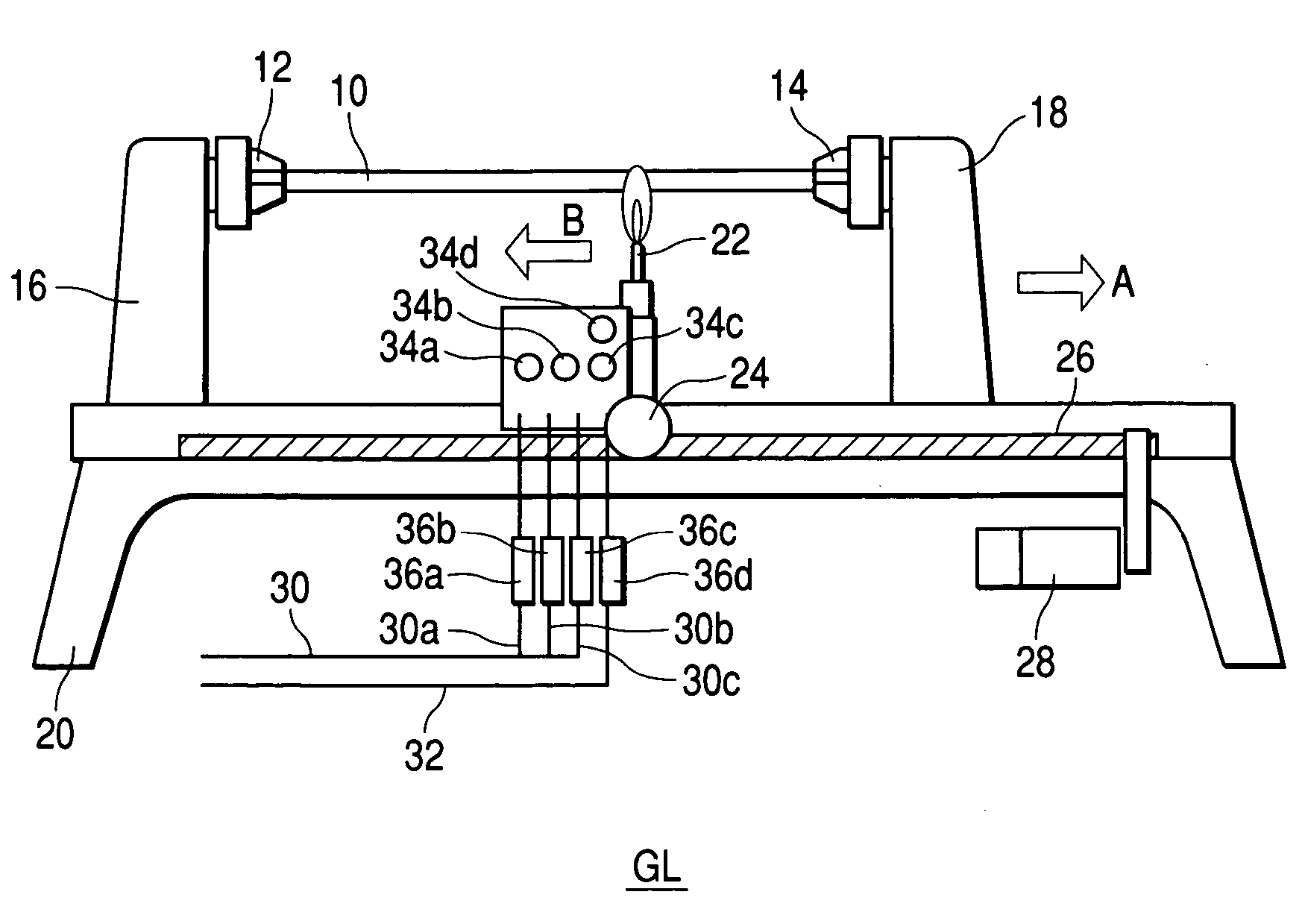 Method for processing a preform for optical fiber, burner system useful for carrying out the method and apparatus comprising the burner system
