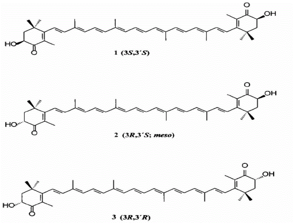 Carotenoid compound derived from plant source and containing natural astaxanthin as well as preparation method and composition of carotenoid compound