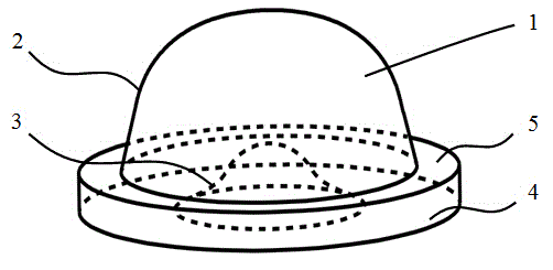 LED secondary optical lens and manufacturing method thereof