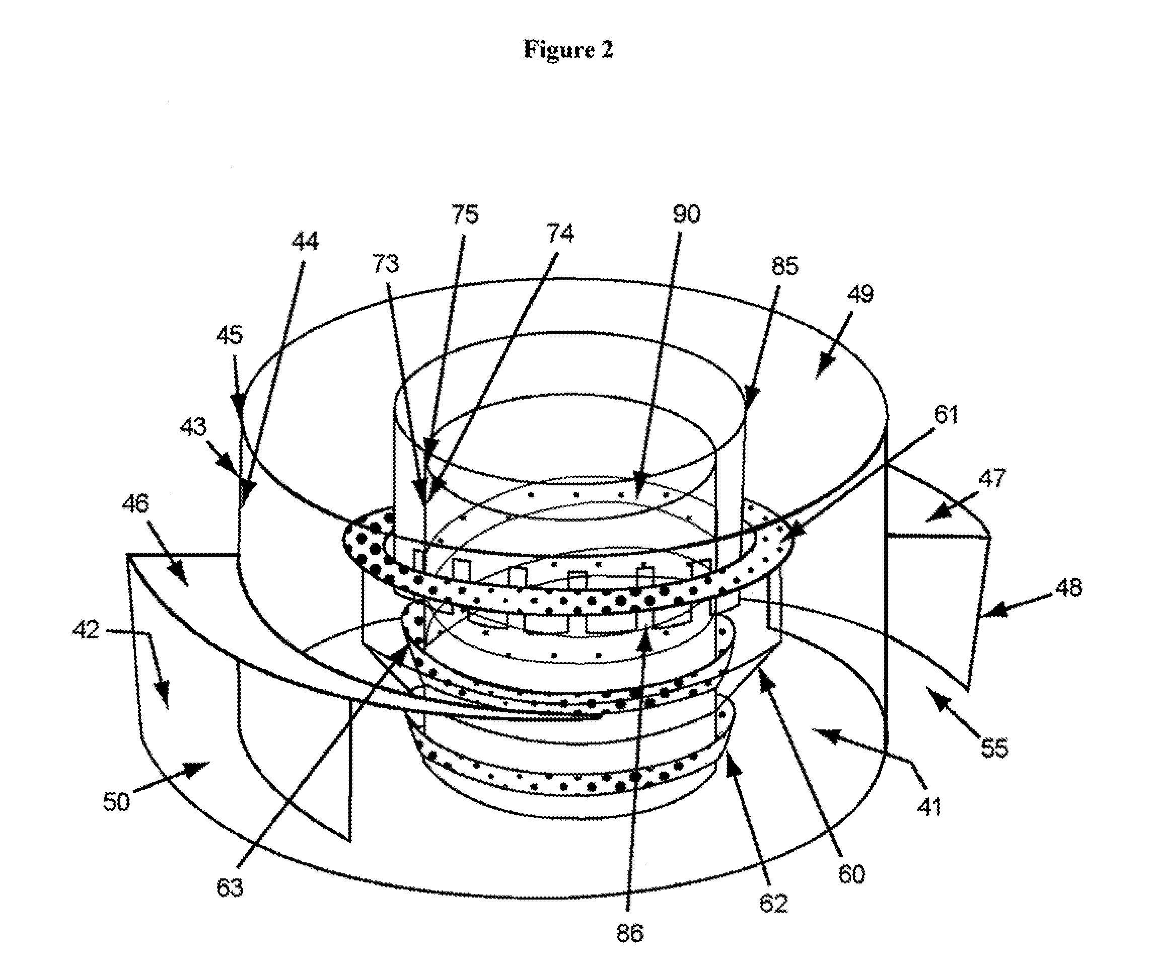 Mixing device for a down-flow reactor