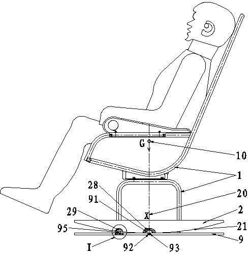 Deviation automatically rectifying multi-turn rocking chair