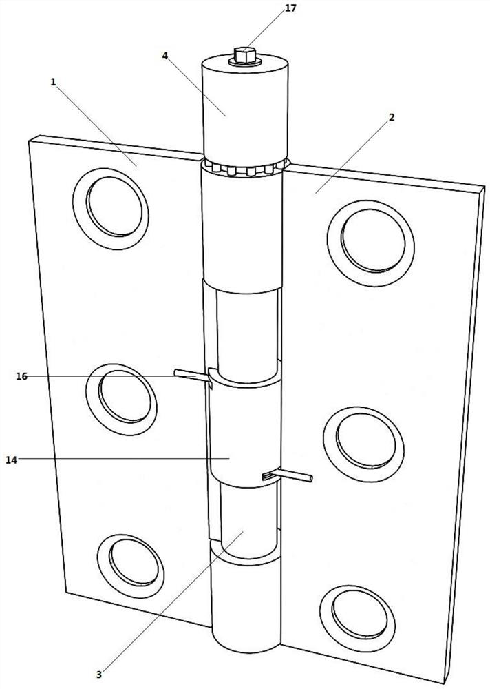 Adjustable damping rotating shaft hinge device