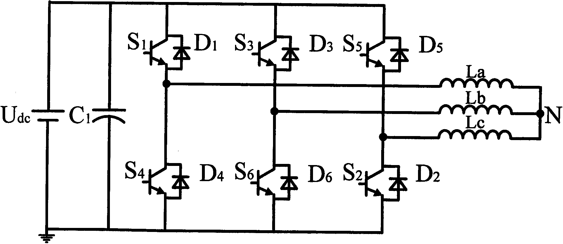 Three-phase electro-magnetic double-salient-pole motor high-speed sensorless control strategy based on non-communicating phase terminal voltage coordinate transformation