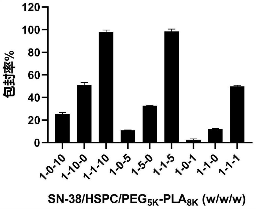 A kind of sn-38 polymer micelle containing lipid and its preparation method and application