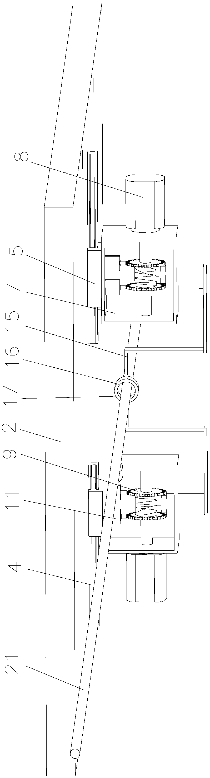 Power industry tightrope walking robot with protective device