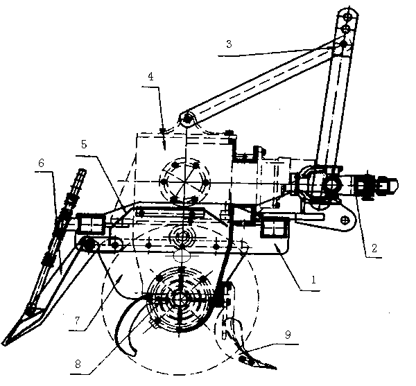 Deep ploughing rotary plow
