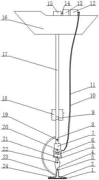 A method and device for exploiting seabed surface natural gas hydrate by using ultrasonic waves