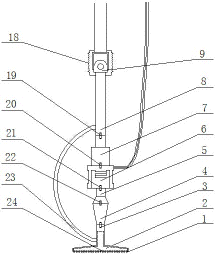 A method and device for exploiting seabed surface natural gas hydrate by using ultrasonic waves