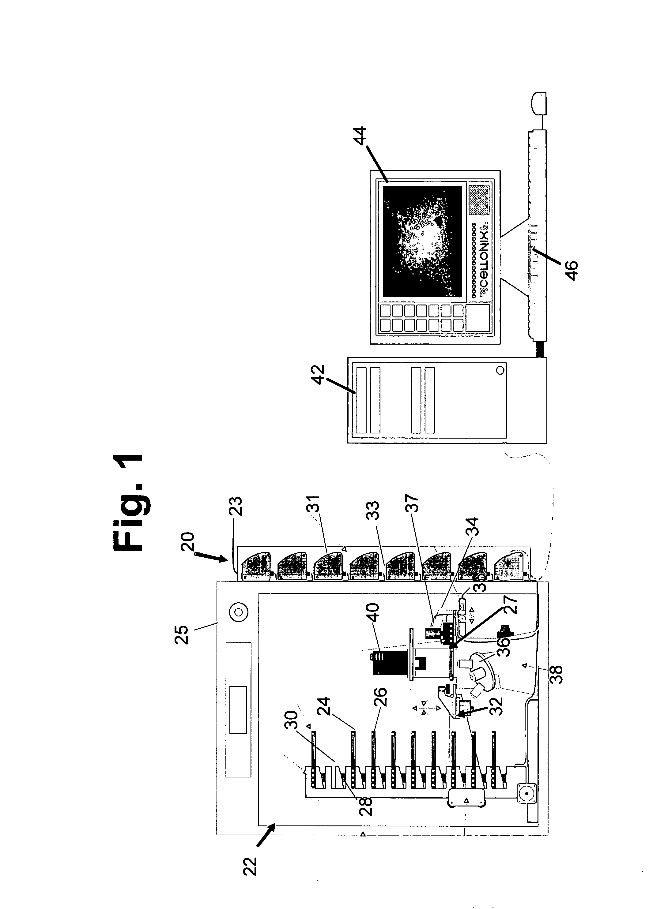 Valved, microwell cell-culture device and method