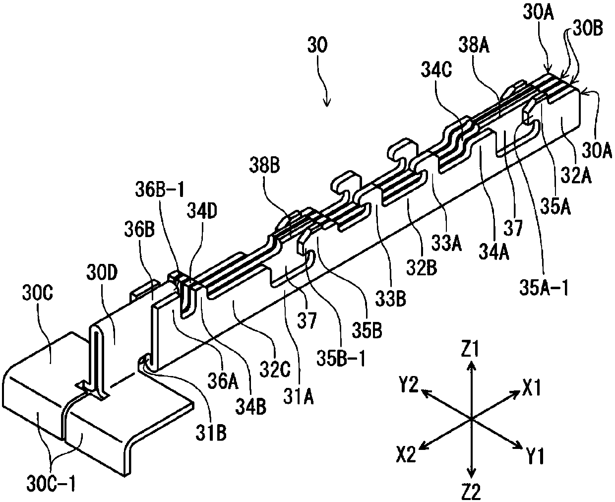 Electric connector and electric connector assembling body