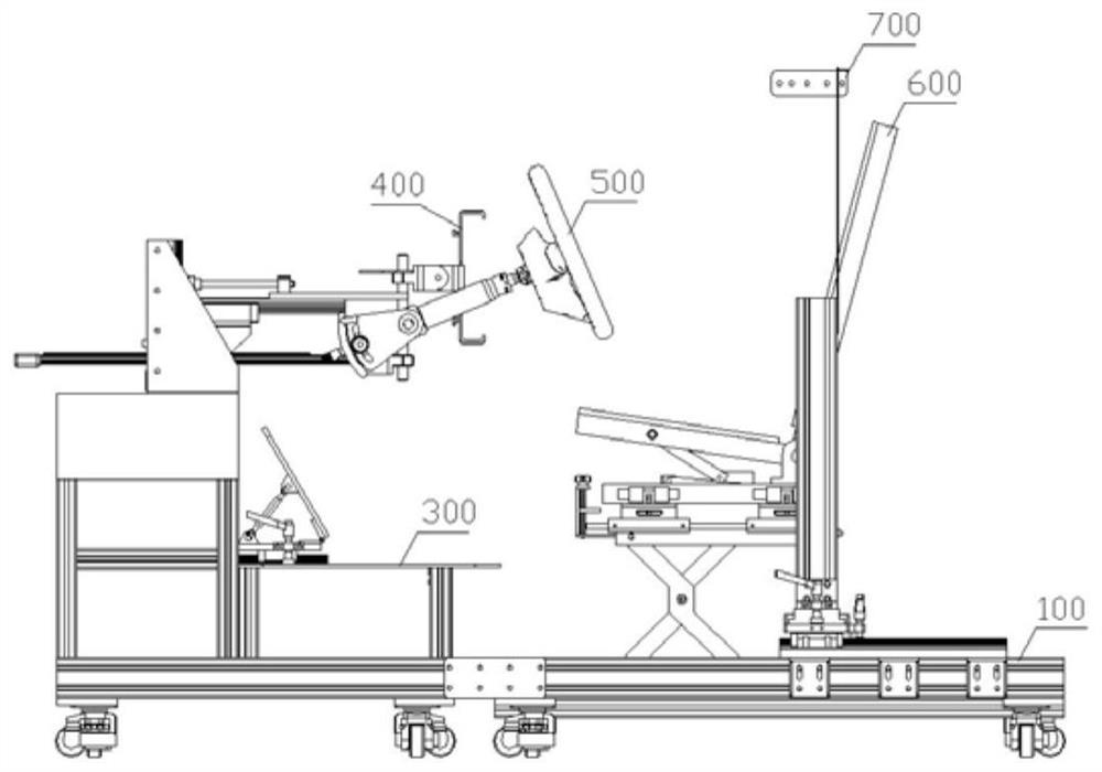 Man-machine interaction test bench for automobile machine