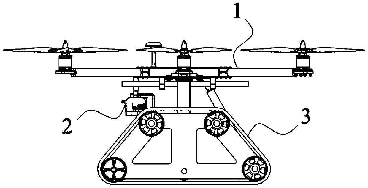 Unmanned aerial vehicle capable of moving on slope