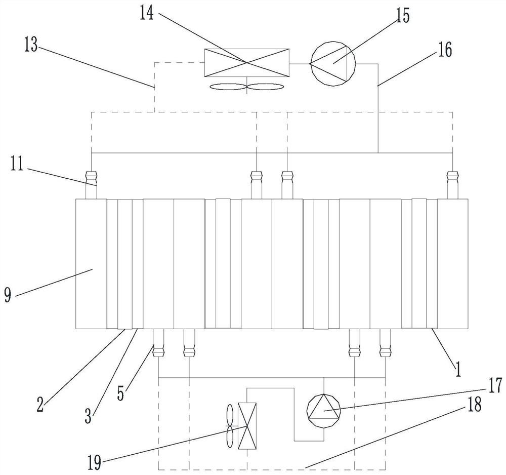 Semiconductor refrigerating and heating automobile air conditioner