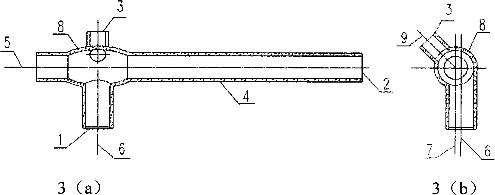 Off-axis air-intaking discharging glass tube for large power gas laser