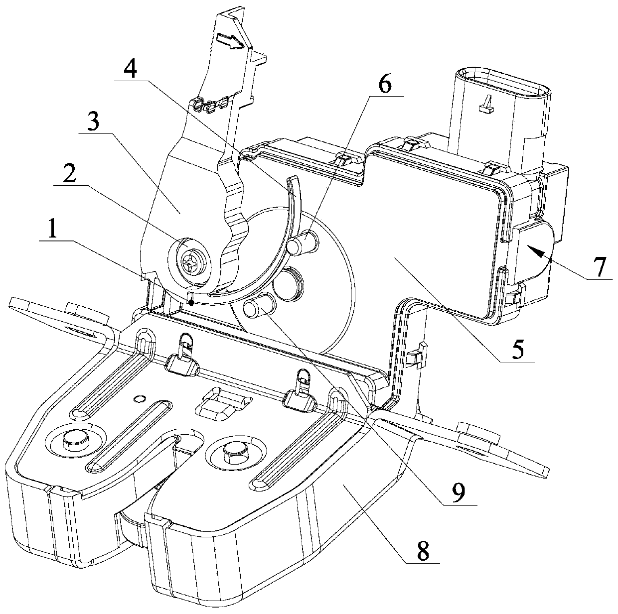 Automobile tail door lock with emergency release rod