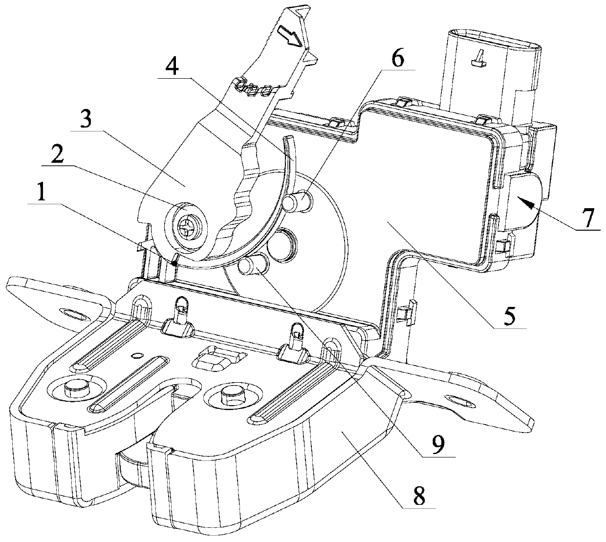 Automobile tail door lock with emergency release rod