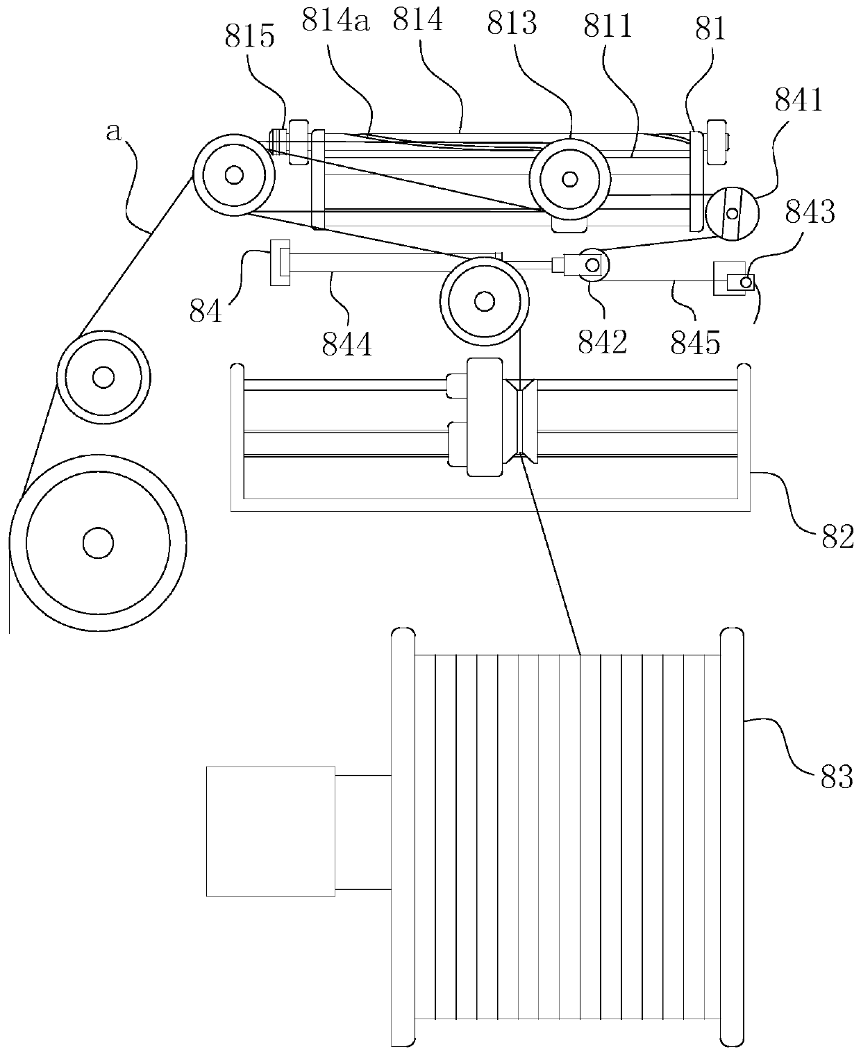 Wire drawing machine cable arrangement