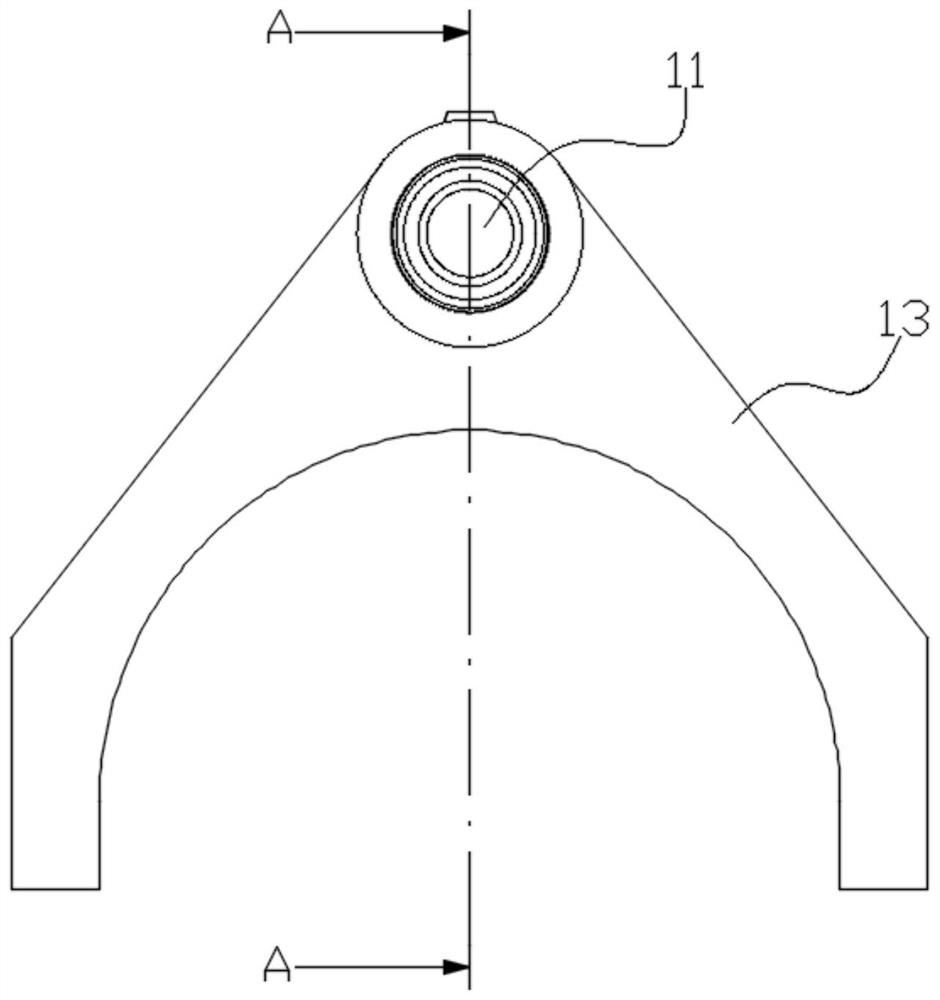 Transmission, gear shifting fork structure and assembling method of gear shifting fork structure