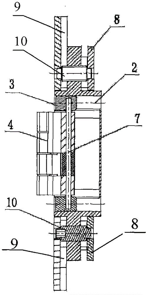 Piston type hidden hinge capable of being adjusted in six directions