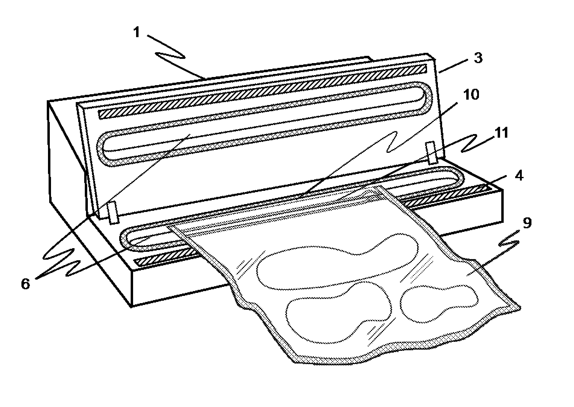 Method and apparatus for vacuum packing resealable bags