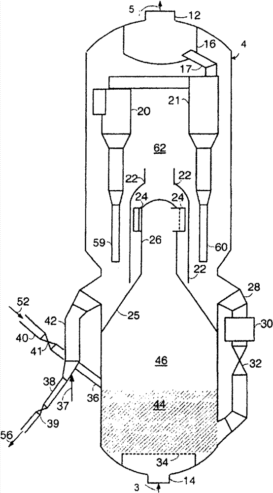 Fluidized bed reactor with back-mixing for dehydrogenation of light paraffins