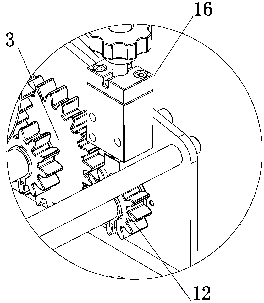 Self locking type PVC coiled material winding device