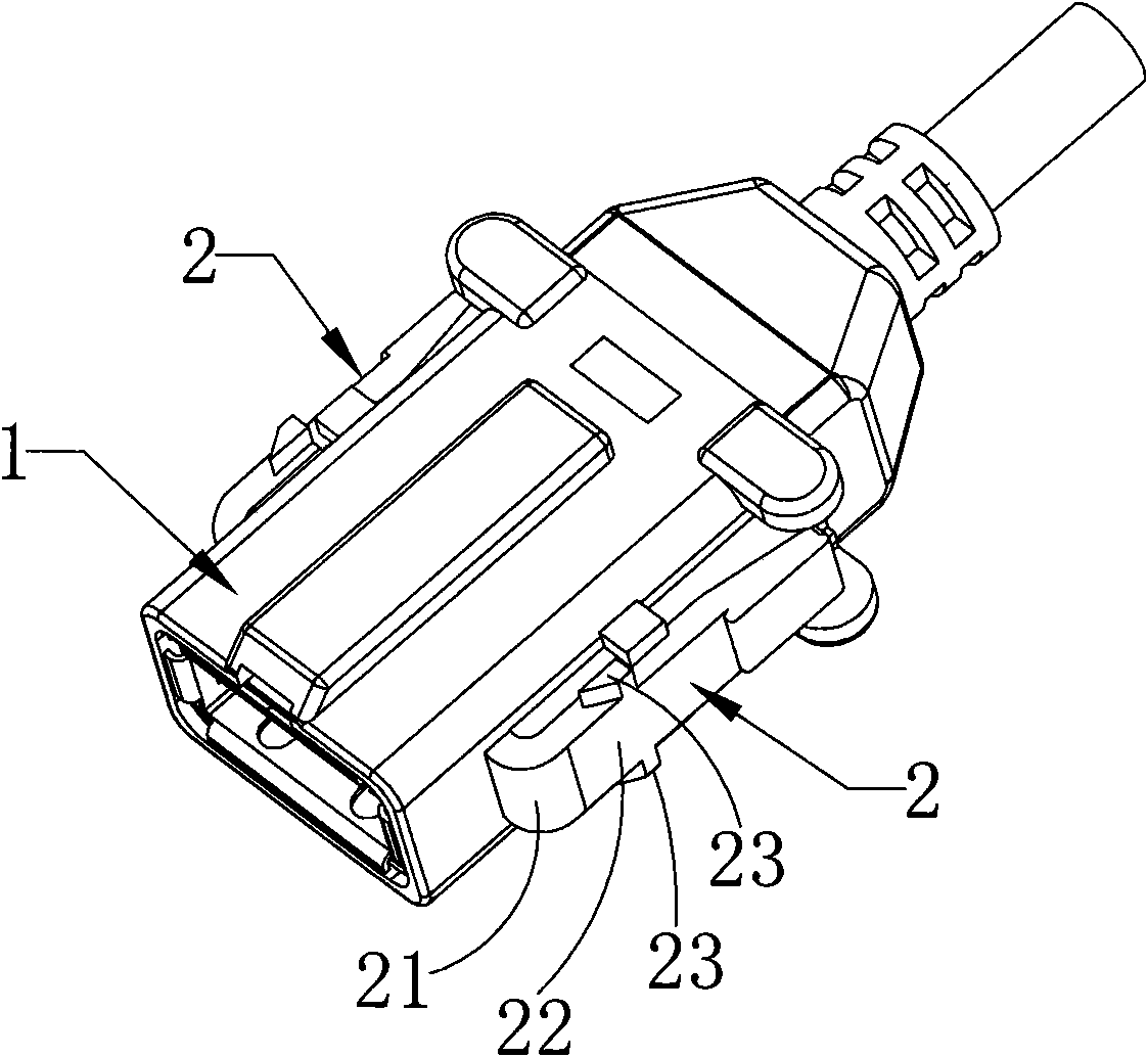 Structure improvement of connector plug end for vehicles